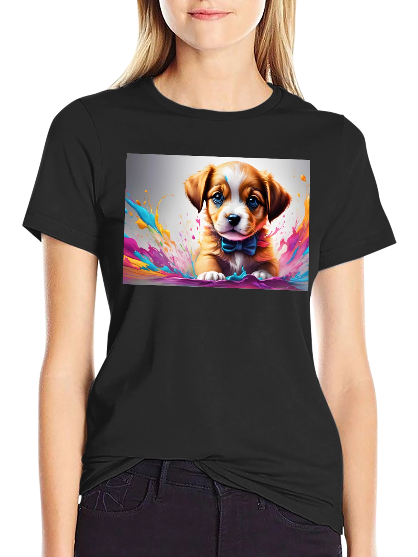 Cute Puppy Art T-Shirt - Stylish Graphic Tee