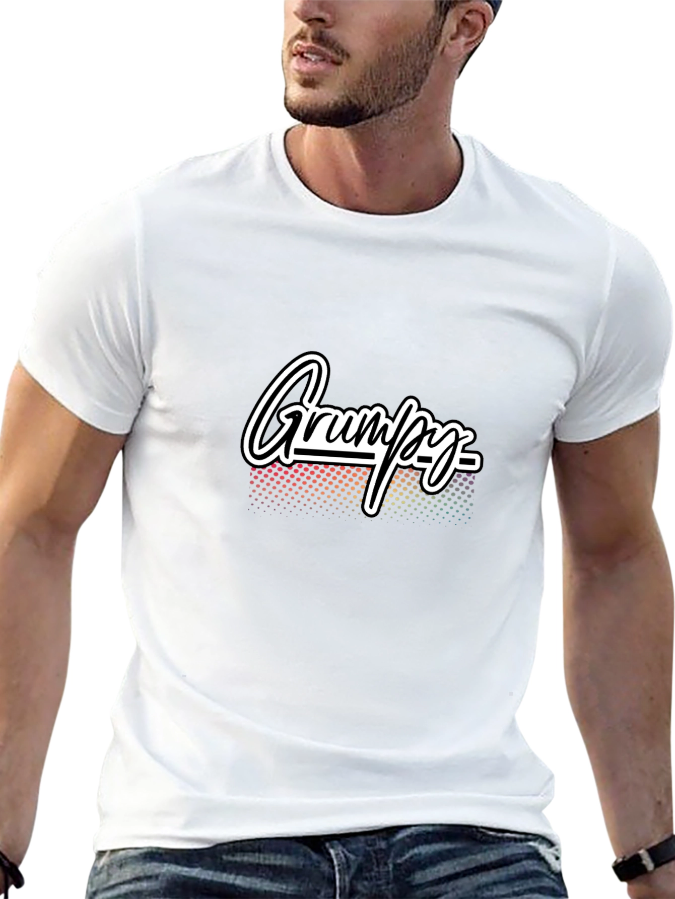 Grumpy Graphic T-Shirt - Black Casual Tee