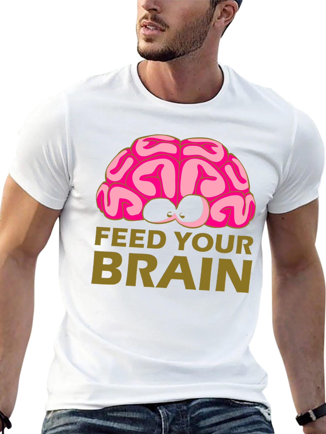 Feed Your Brain T-Shirt - Clever Design