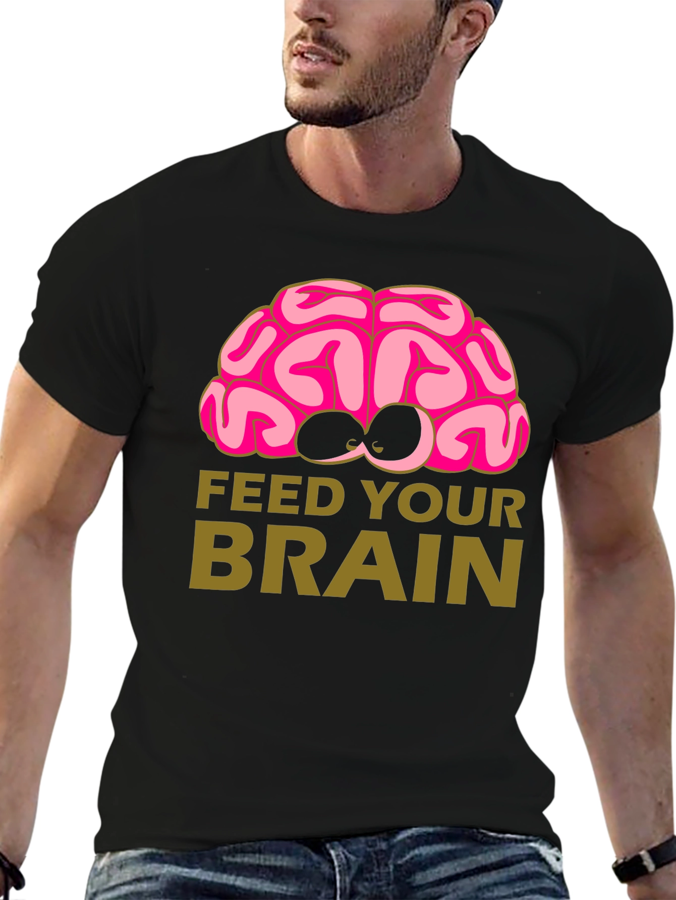 Feed Your Brain T-Shirt - Clever Design