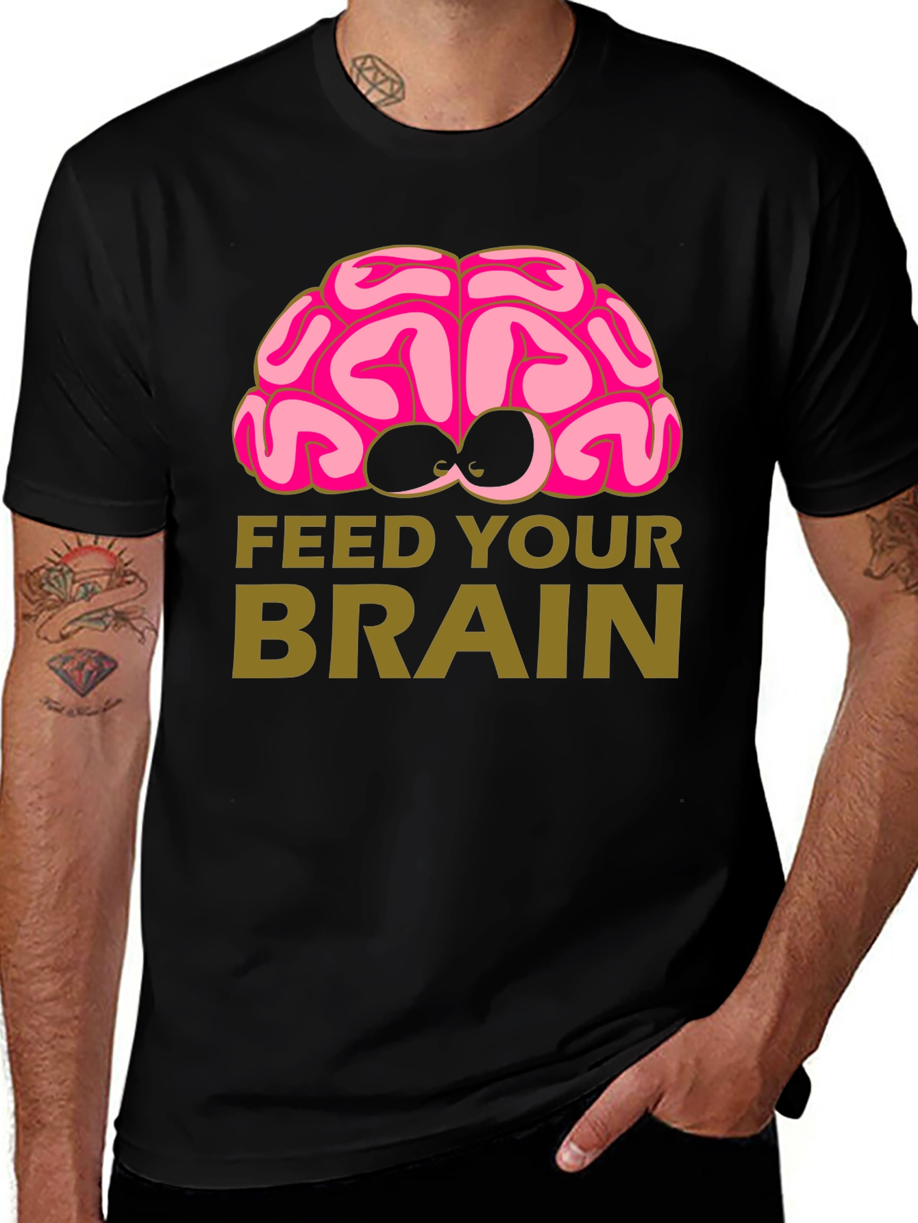 Feed Your Brain T-Shirt - Clever Design