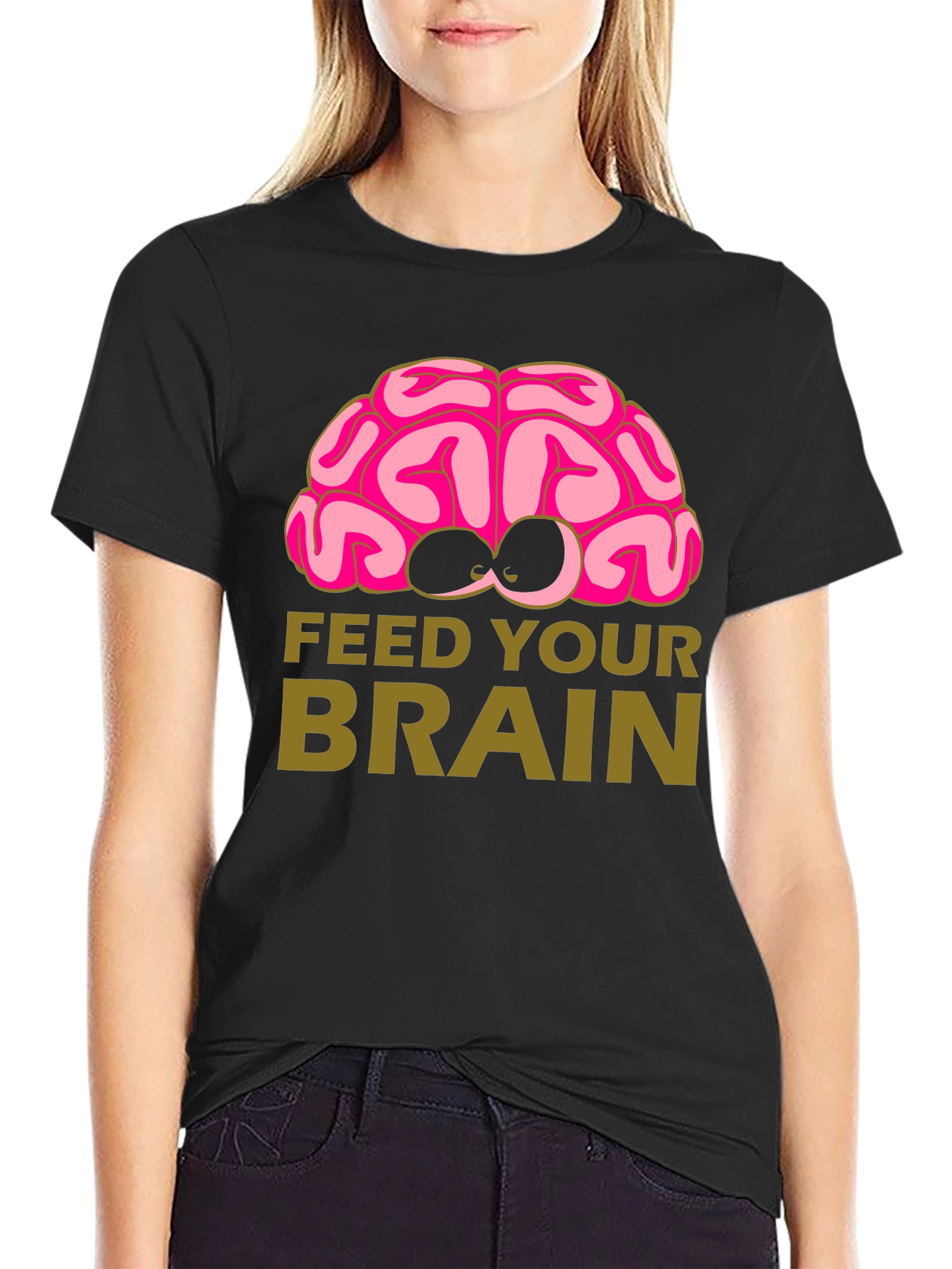 Feed Your Brain T-Shirt - Clever Design