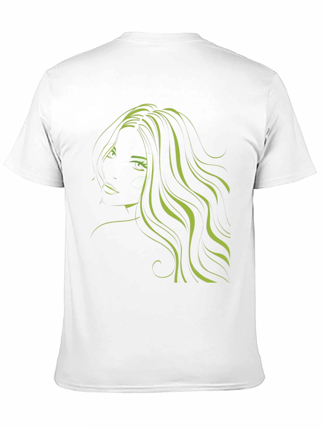 Graphic T-Shirt: Green Hair Anime Style