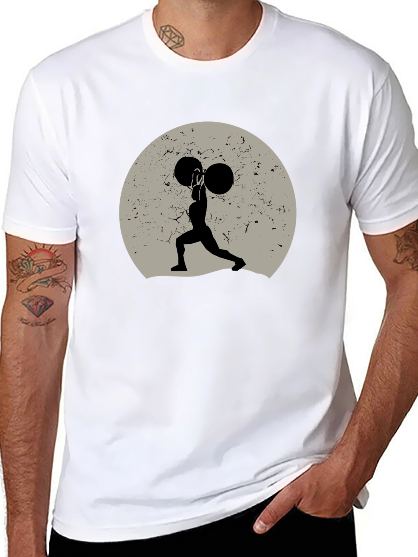Weightlifting Silhouette Graphic Tee
