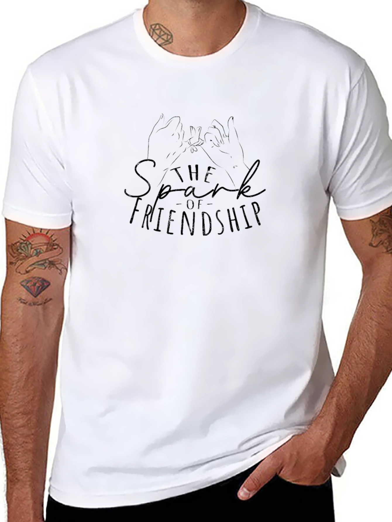 The Spark of Friendship Black T-Shirt