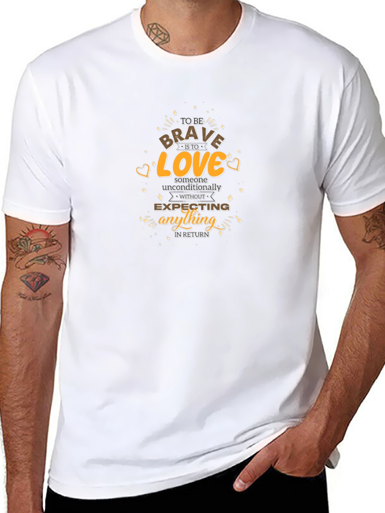 Brave to Love Graphic Tee - Inspirational Black T-Shirt