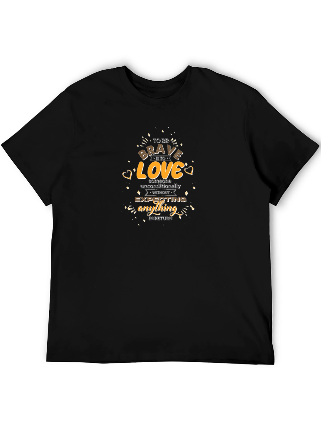 Brave to Love Graphic Tee - Inspirational Black T-Shirt