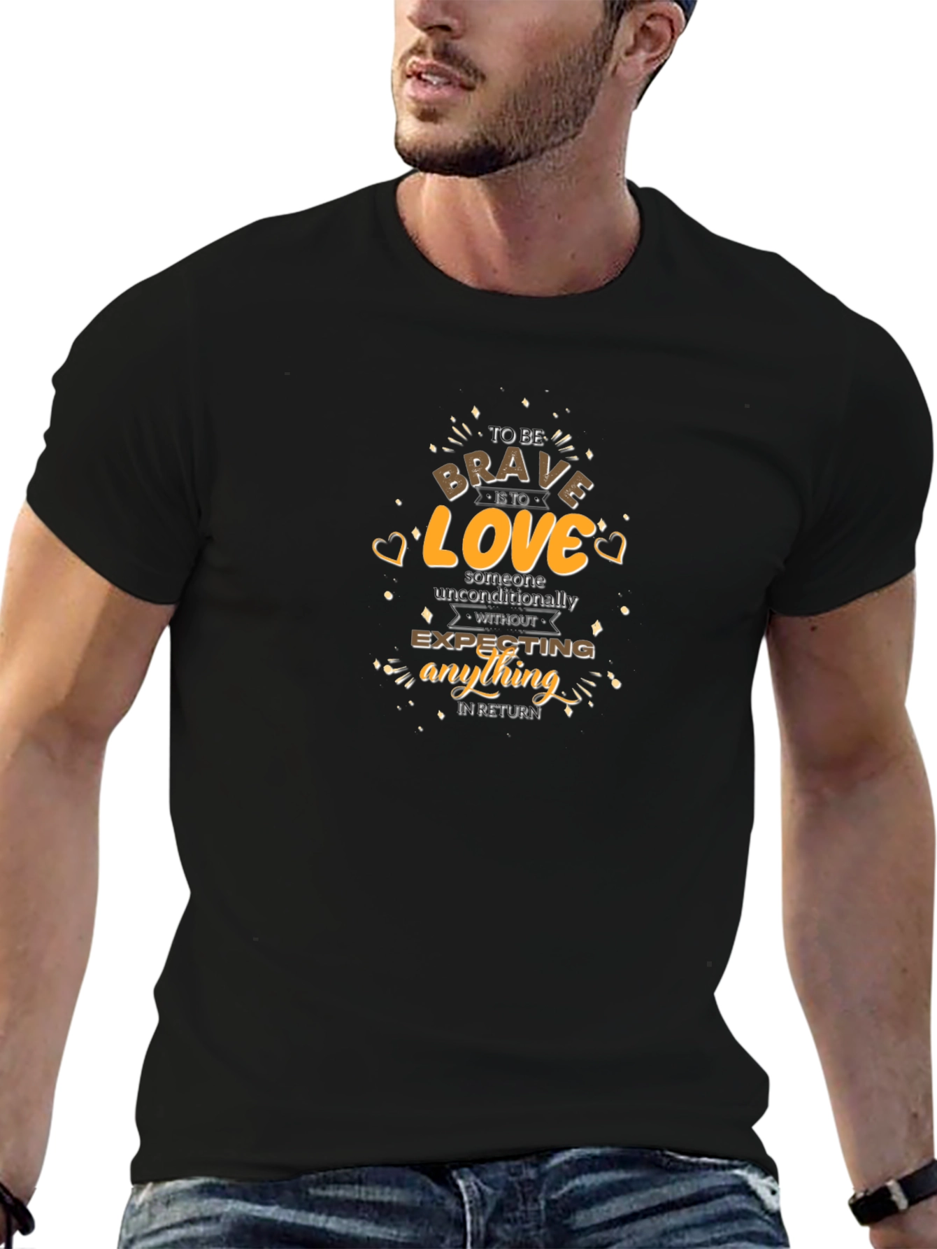 Brave to Love Graphic Tee - Inspirational Black T-Shirt