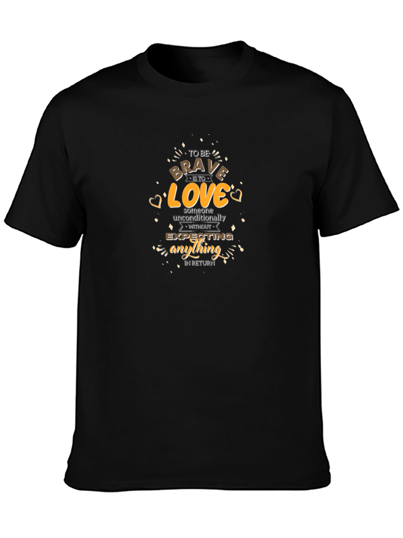 Brave to Love Graphic Tee - Inspirational Black T-Shirt