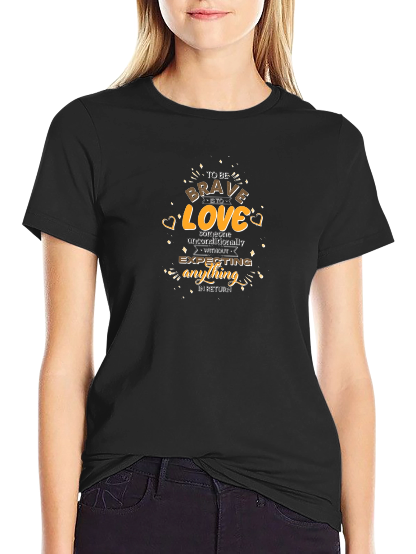 Brave to Love Graphic Tee - Inspirational Black T-Shirt