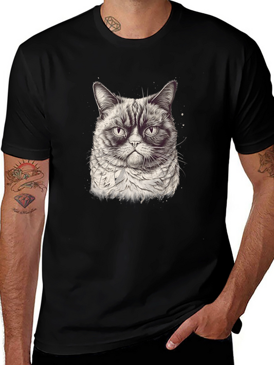 Grumpy Cat Graphic T-Shirt - Black Cotton Tee