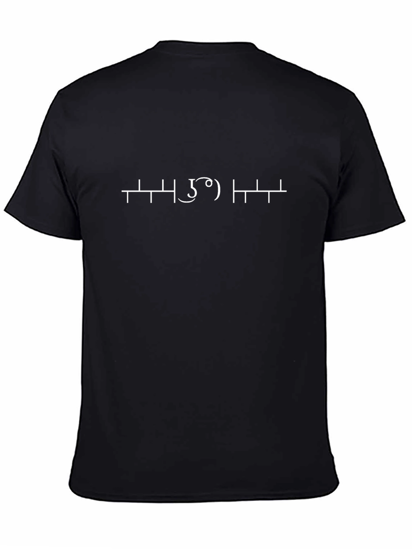 Minimalist Code T-Shirt - Black Cotton Blend