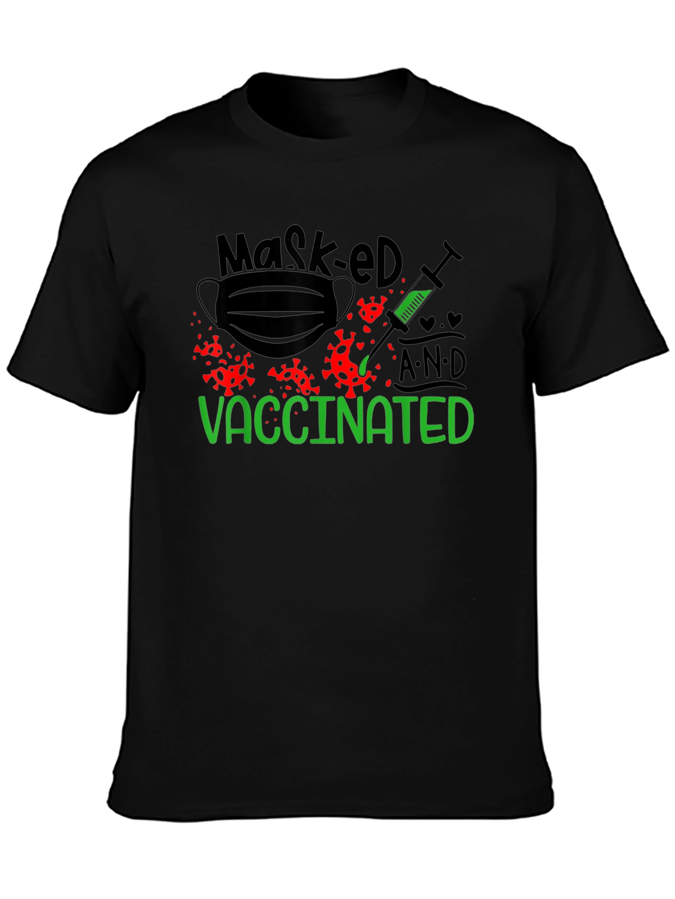 Masked and Vaccinated Graphic T-Shirt
