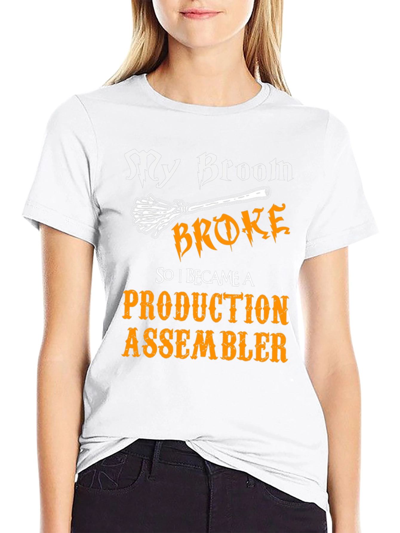 My Broom Broke Production Assembler T-Shirt