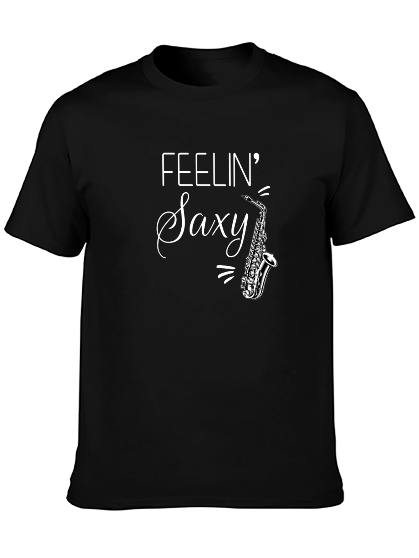 Feelin Saxy T-Shirt - Black Graphic Tee