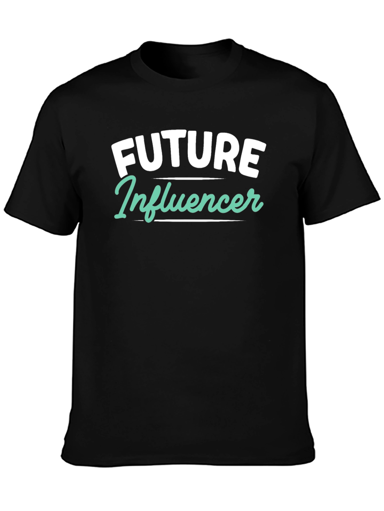 Future Influencer Graphic Tee - Stylish Black T-Shirt