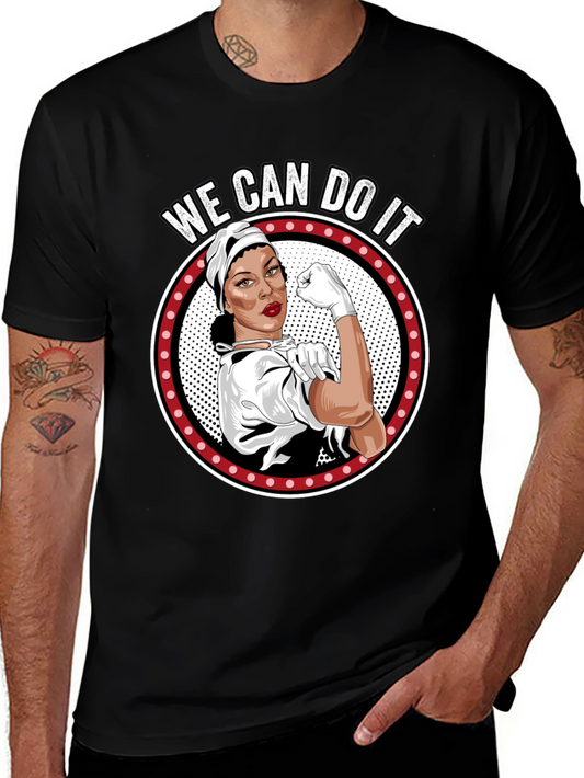 We Can Do It Graphic Tee - Black