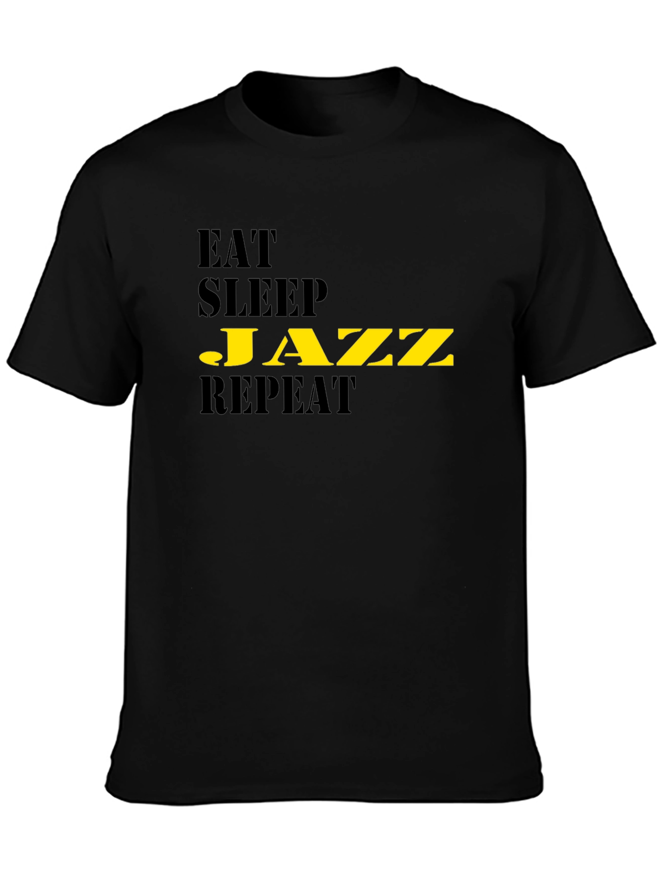 Eat Sleep Jazz Repeat Black T-Shirt
