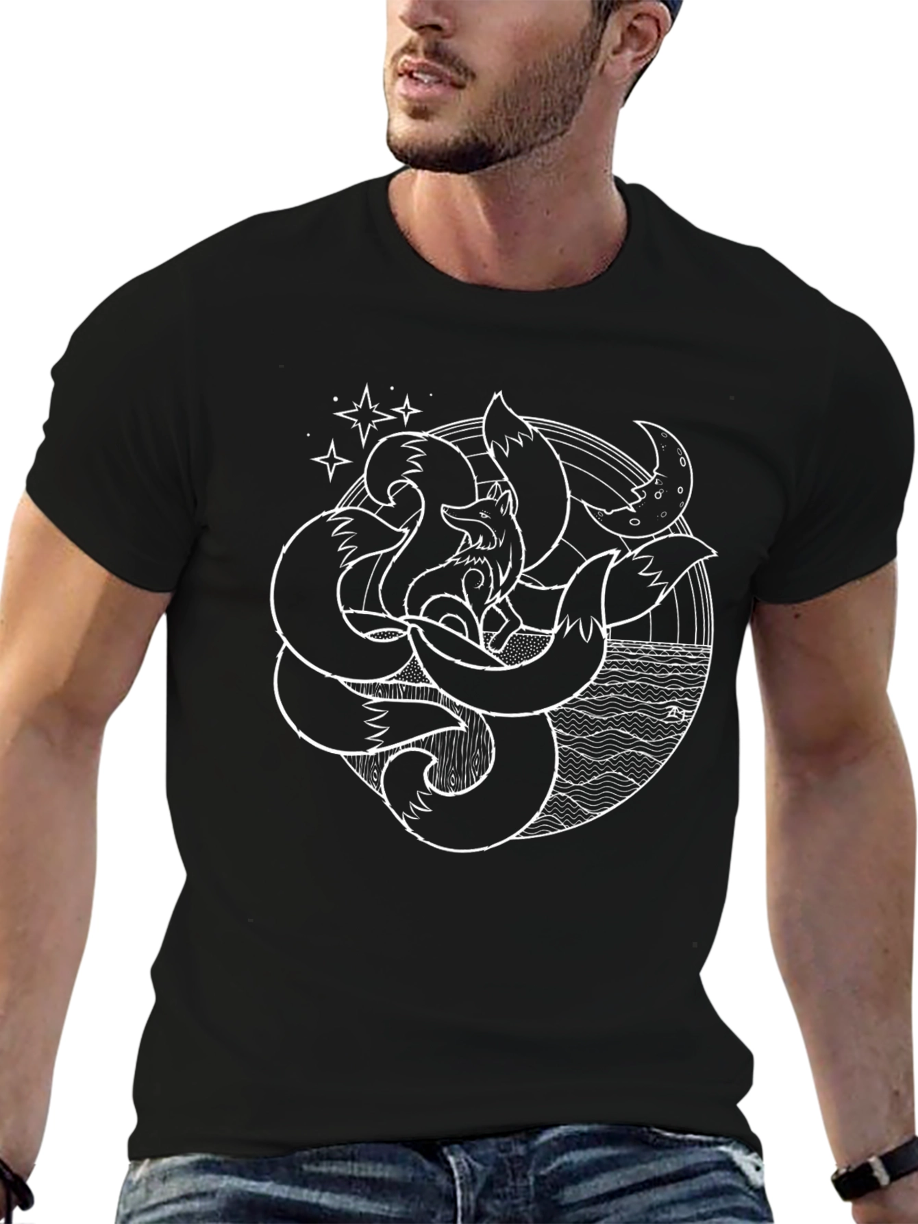 Mystic Nine-Tailed Fox Graphic Tee