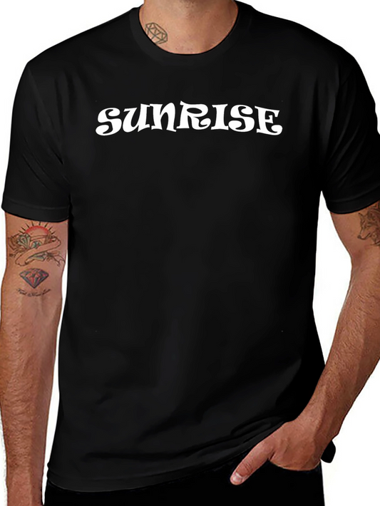 Sunrise Graphic Print Black T-Shirt
