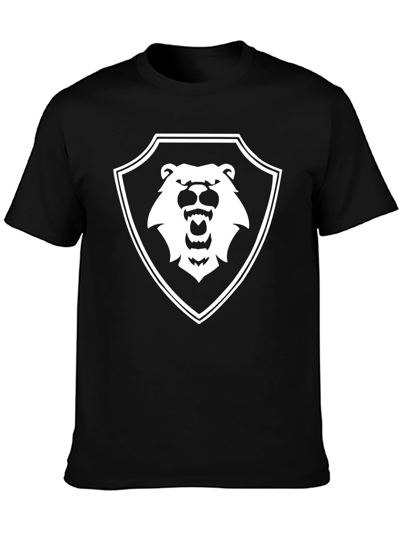 Bear Shield Graphic T-Shirt - Black