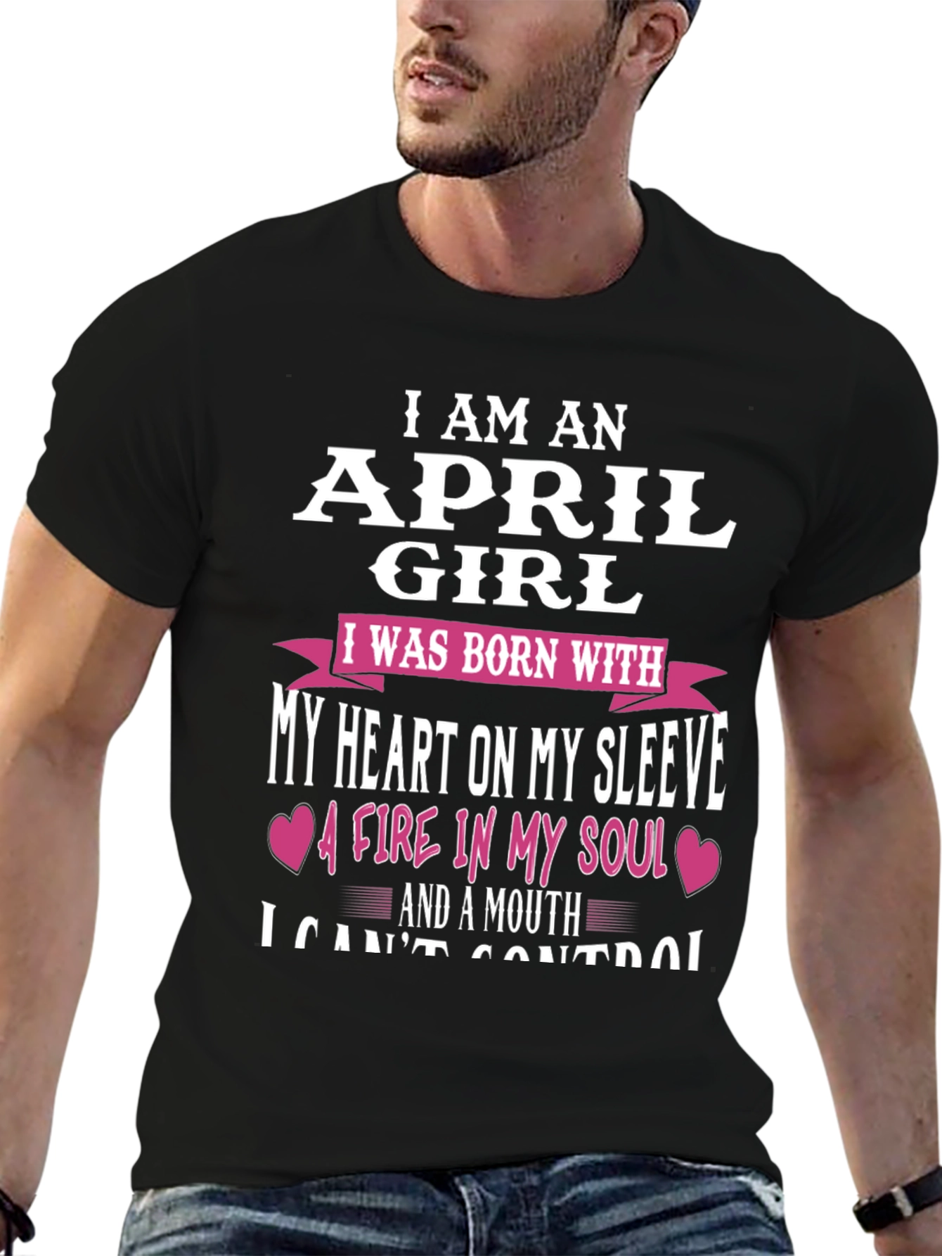 April Girl T-Shirt: Heart on Sleeve Fire in Soul