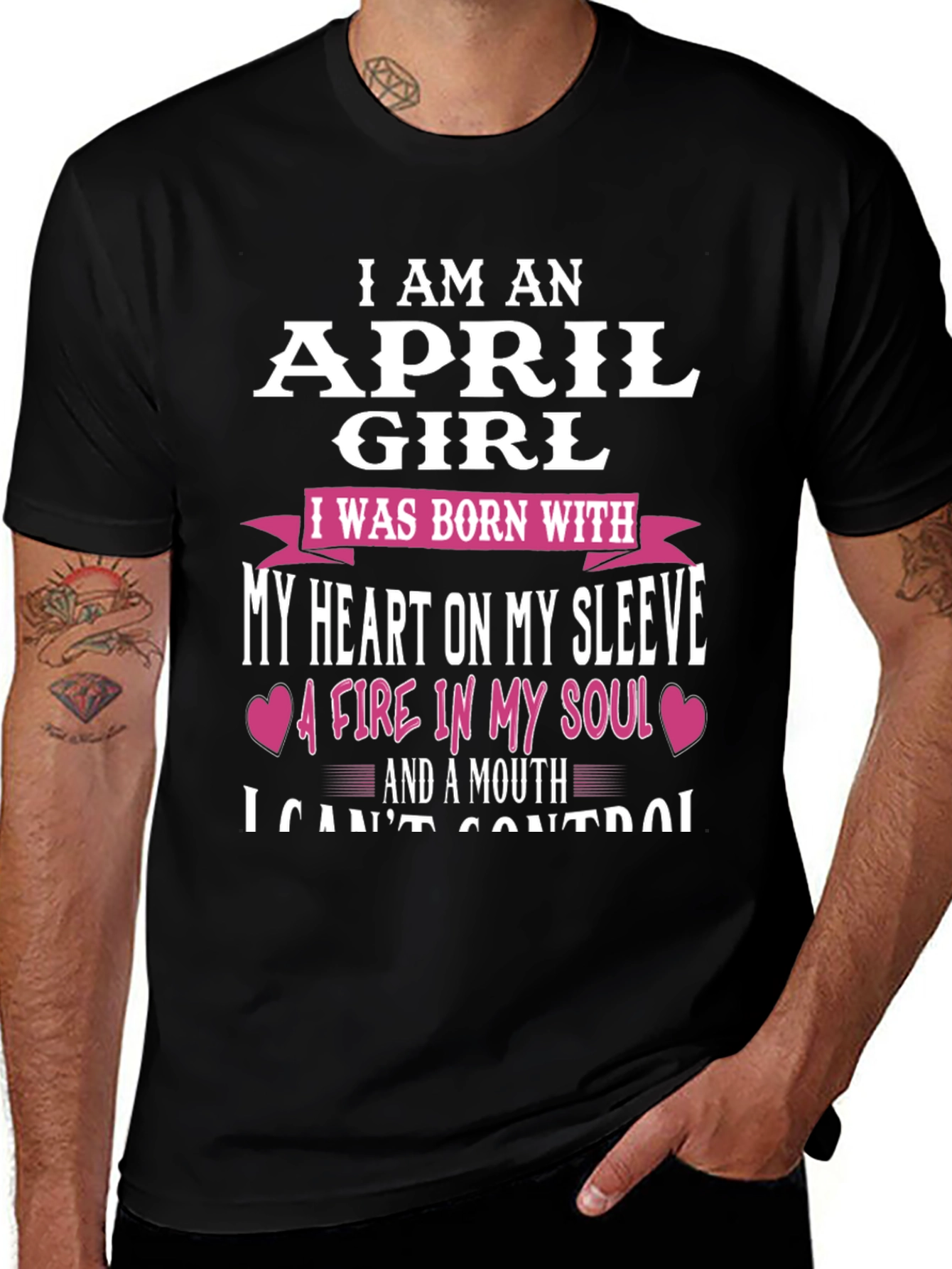 April Girl T-Shirt: Heart on Sleeve Fire in Soul