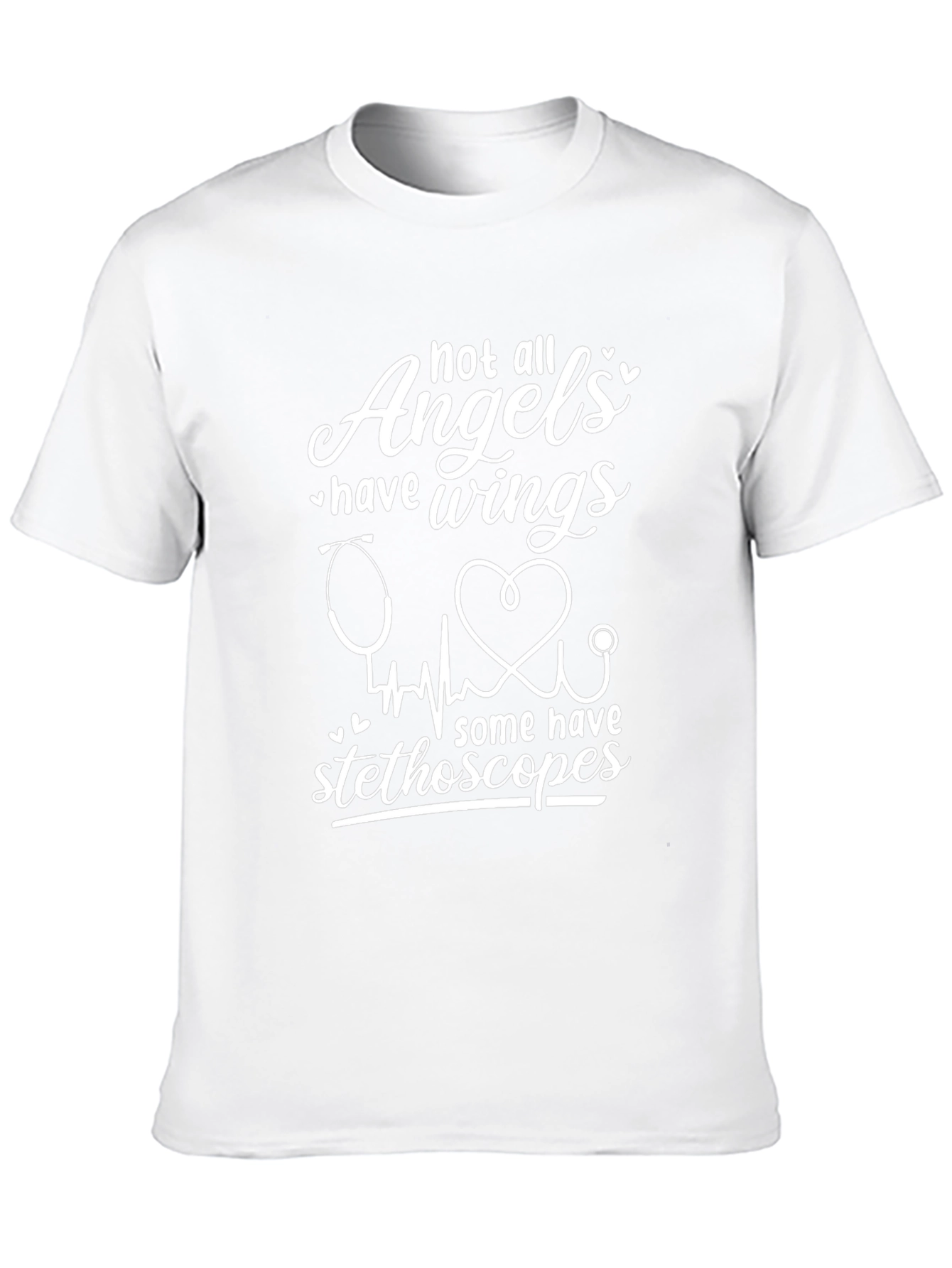 Angels Stethoscope Graphic Tee - Healthcare Hero Shirt