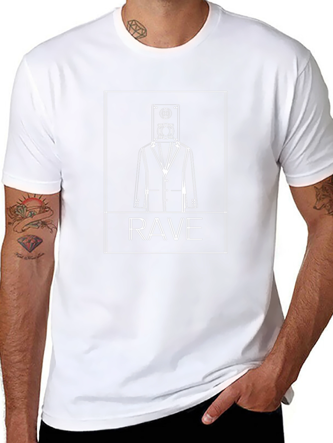 Rave Speaker Head T-Shirt - Unique Graphic Tee