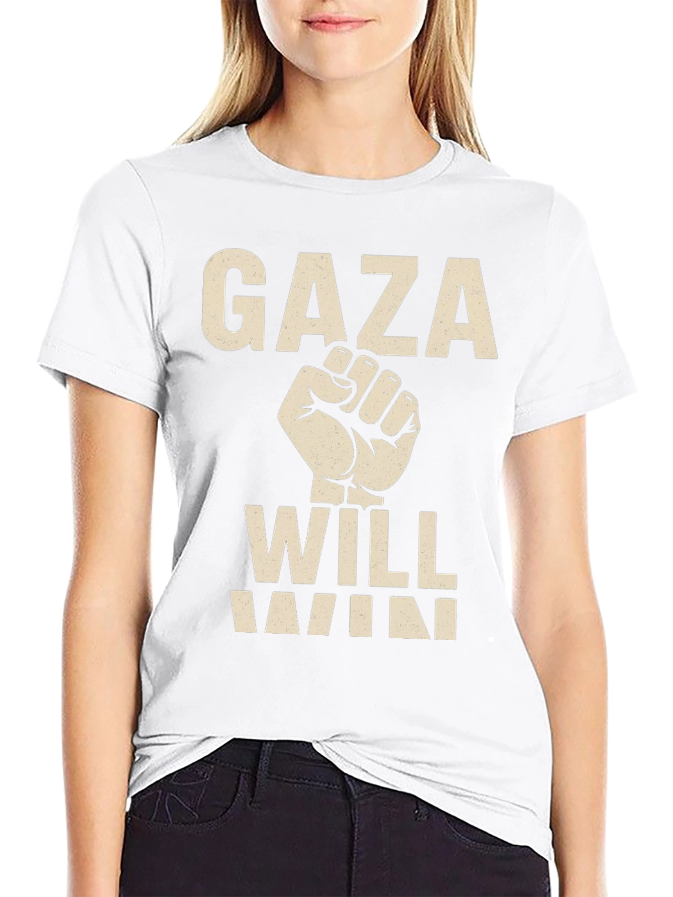 Gaza Will Win Fist T-Shirt - Black