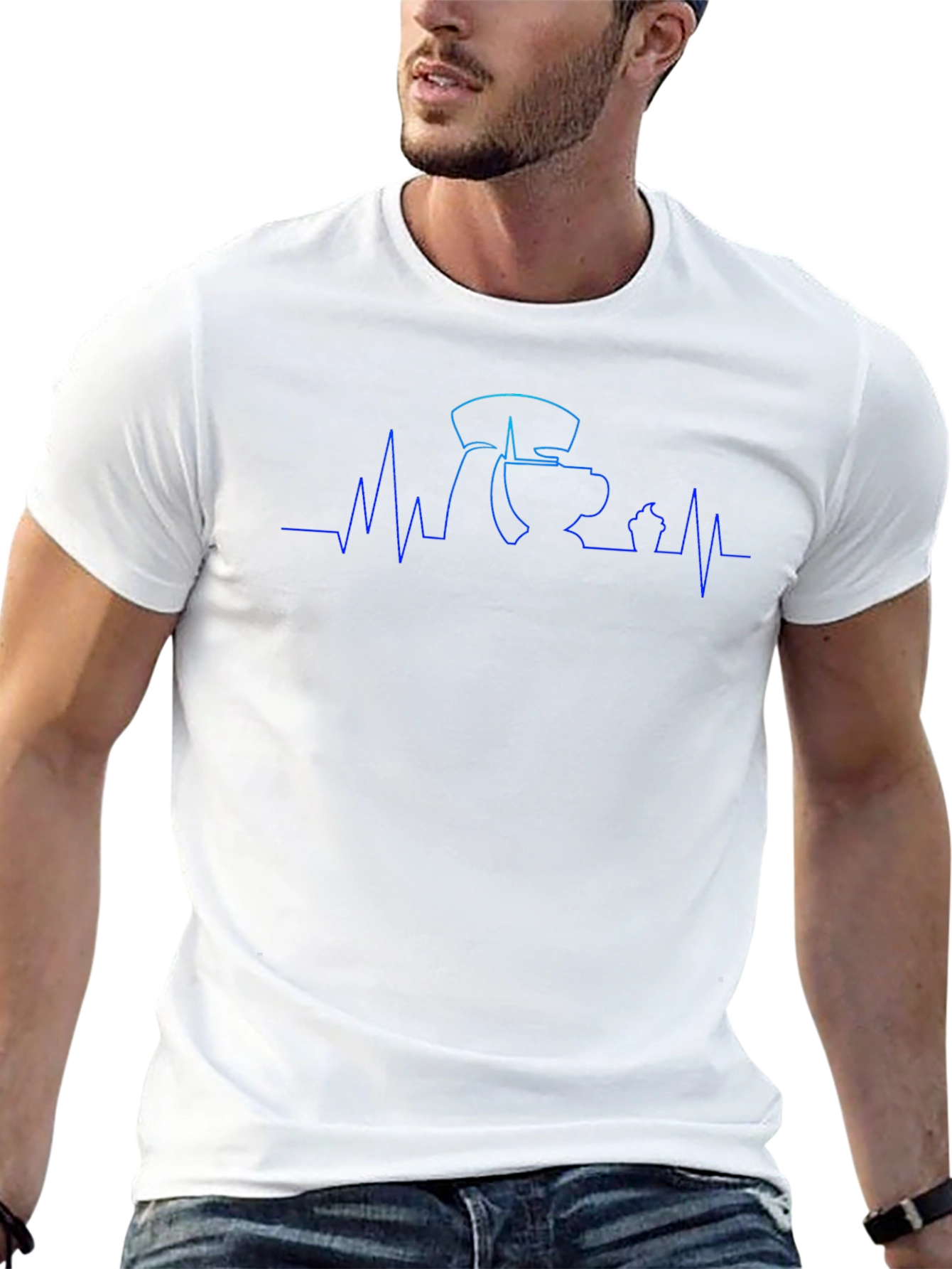 Coffee ECG T-Shirt - Caffeine Heartbeat Tee