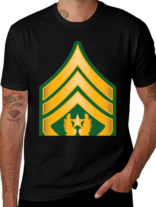 Sergeant Rank T-Shirt - Black Cotton Tee