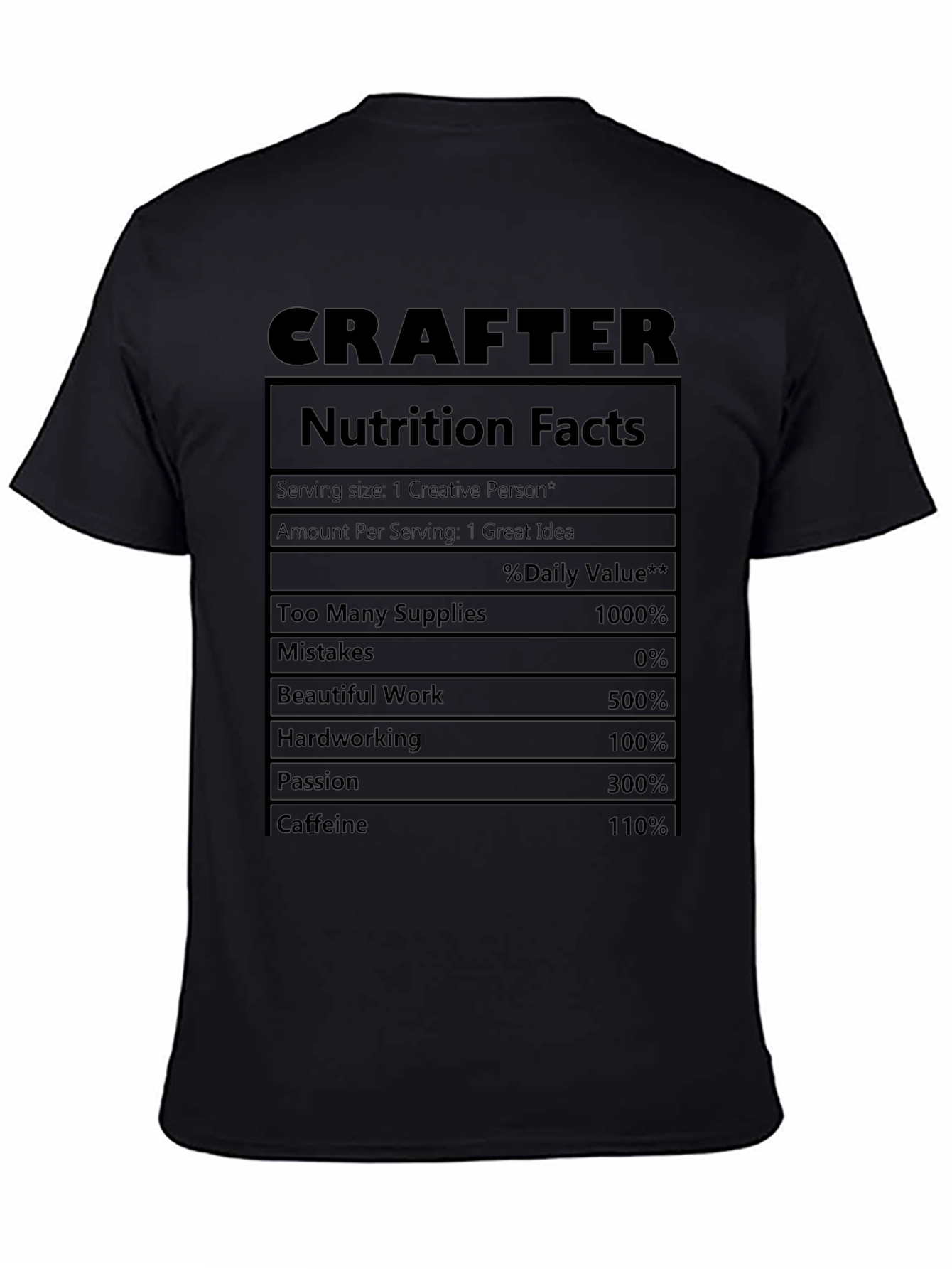 Crafter Nutrition Facts T-Shirt