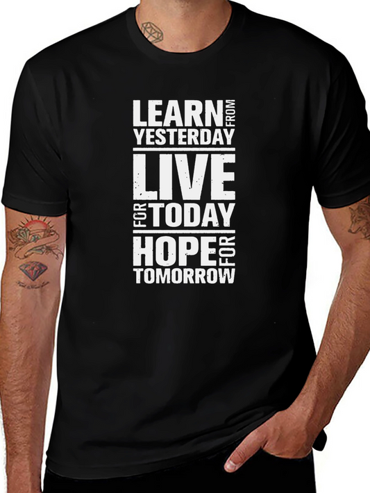 Learn Live Hope Graphic Tee - Motivational T-Shirt