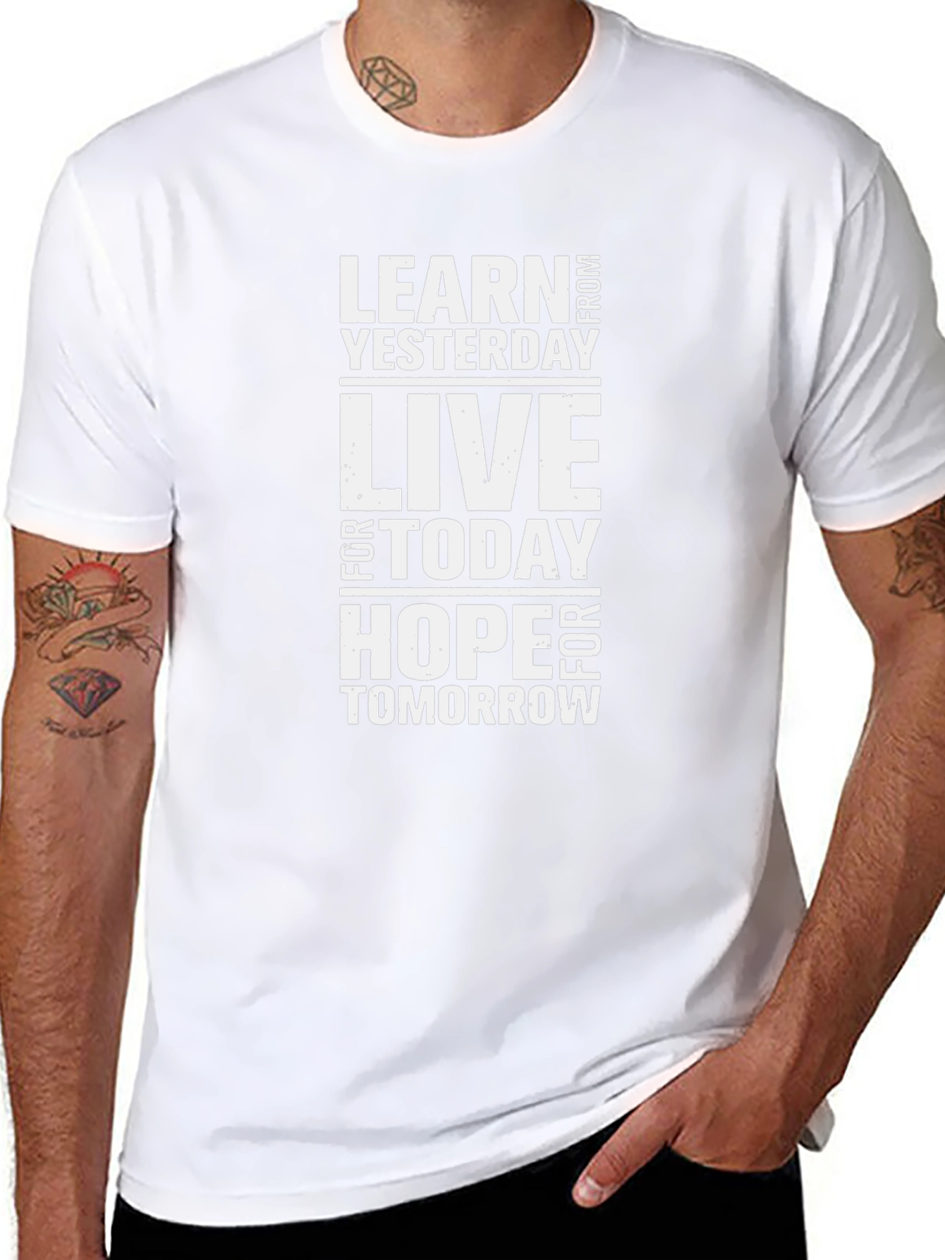 Learn Live Hope Graphic Tee - Motivational T-Shirt