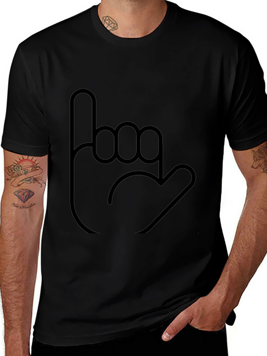 Hang Loose Graphic Tee - Casual Black T-Shirt