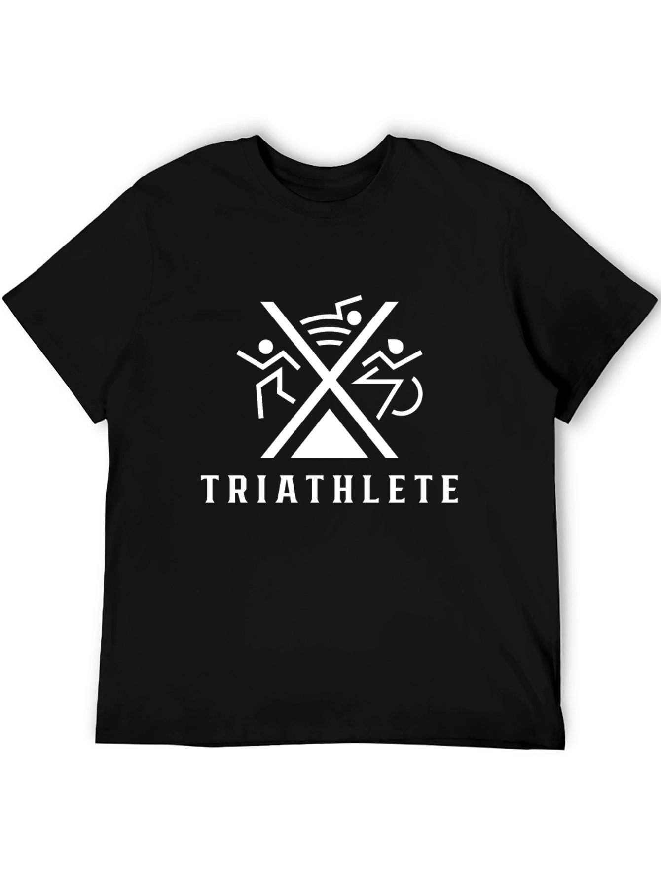 Triathlete Graphic Tee - Black Sports T-Shirt
