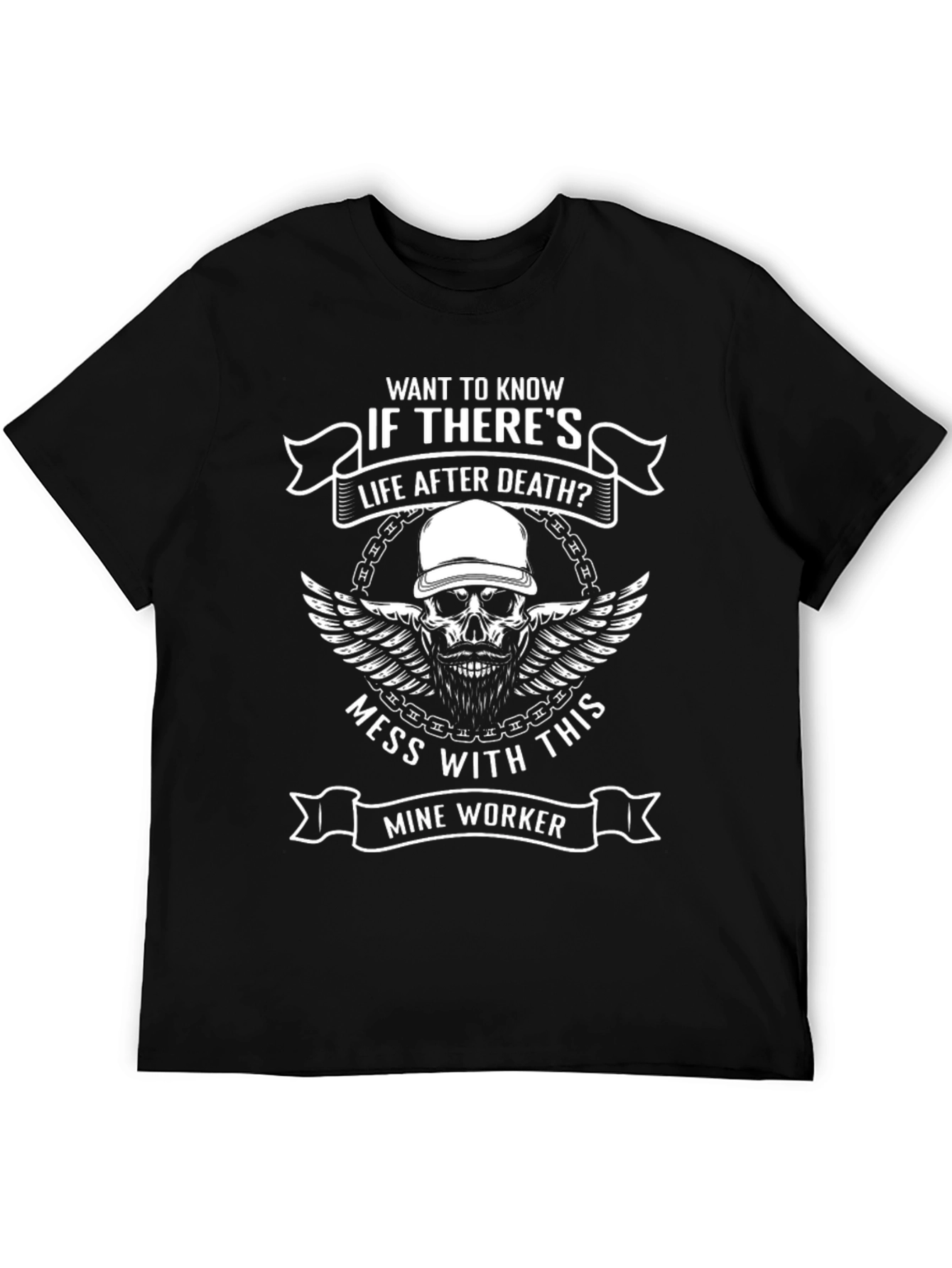 Mine Worker Skull Graphic Tee