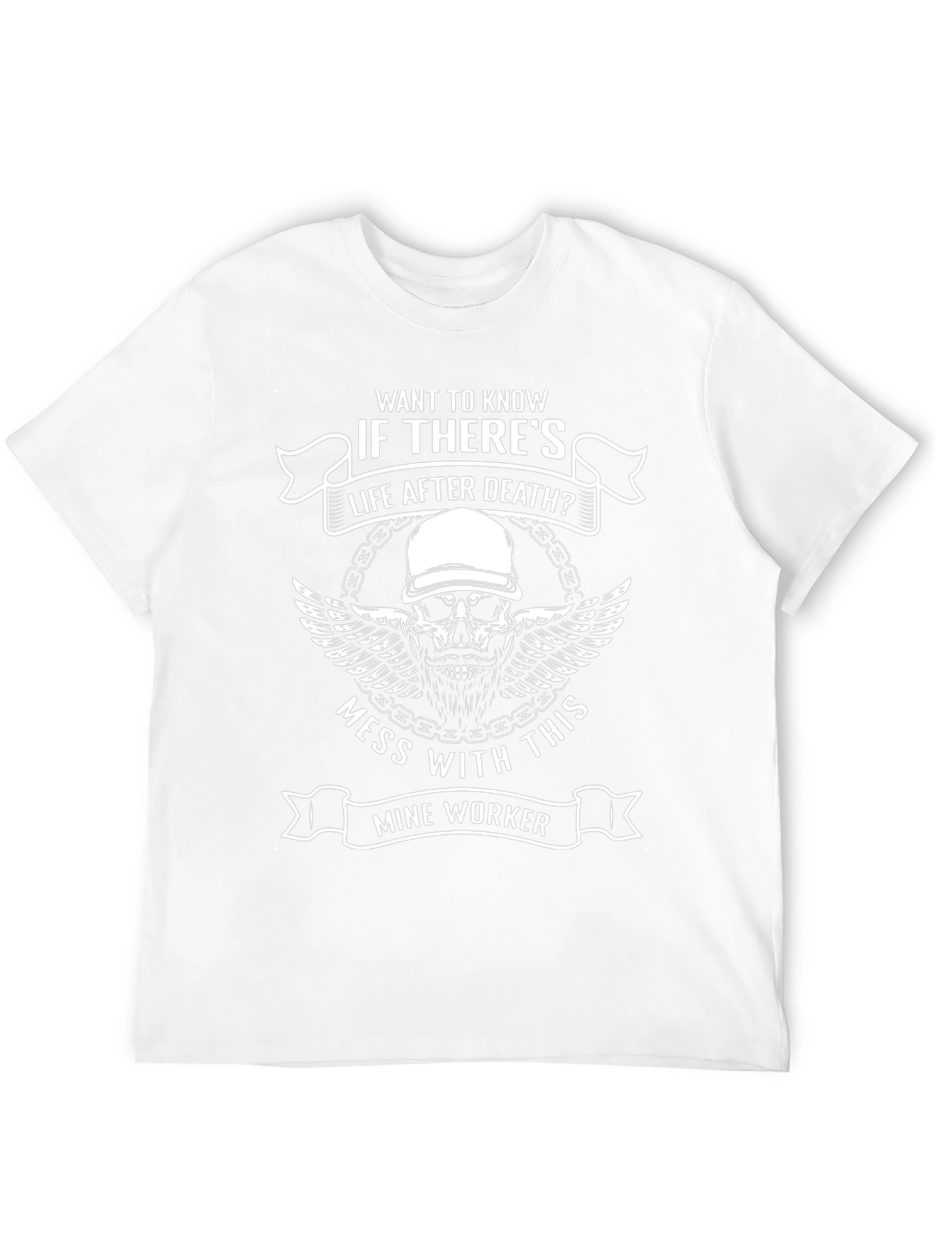 Mine Worker Skull Graphic Tee