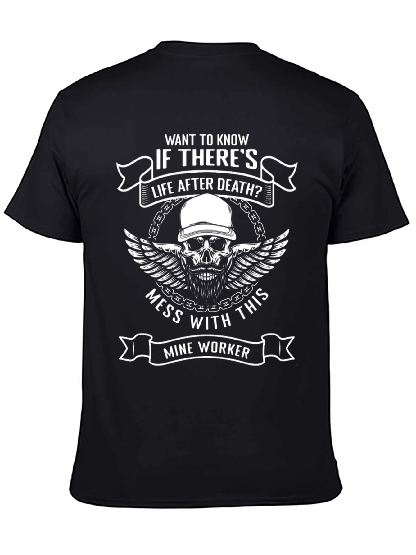 Mine Worker Skull Graphic Tee