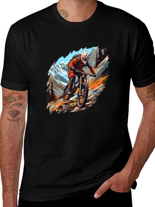 Mountain Biker Graphic Tee - Black