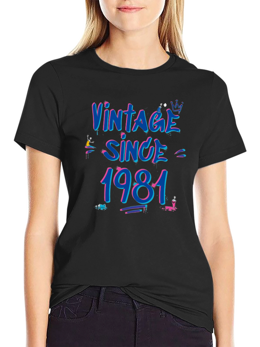 Vintage Since 1981 Black T-Shirt