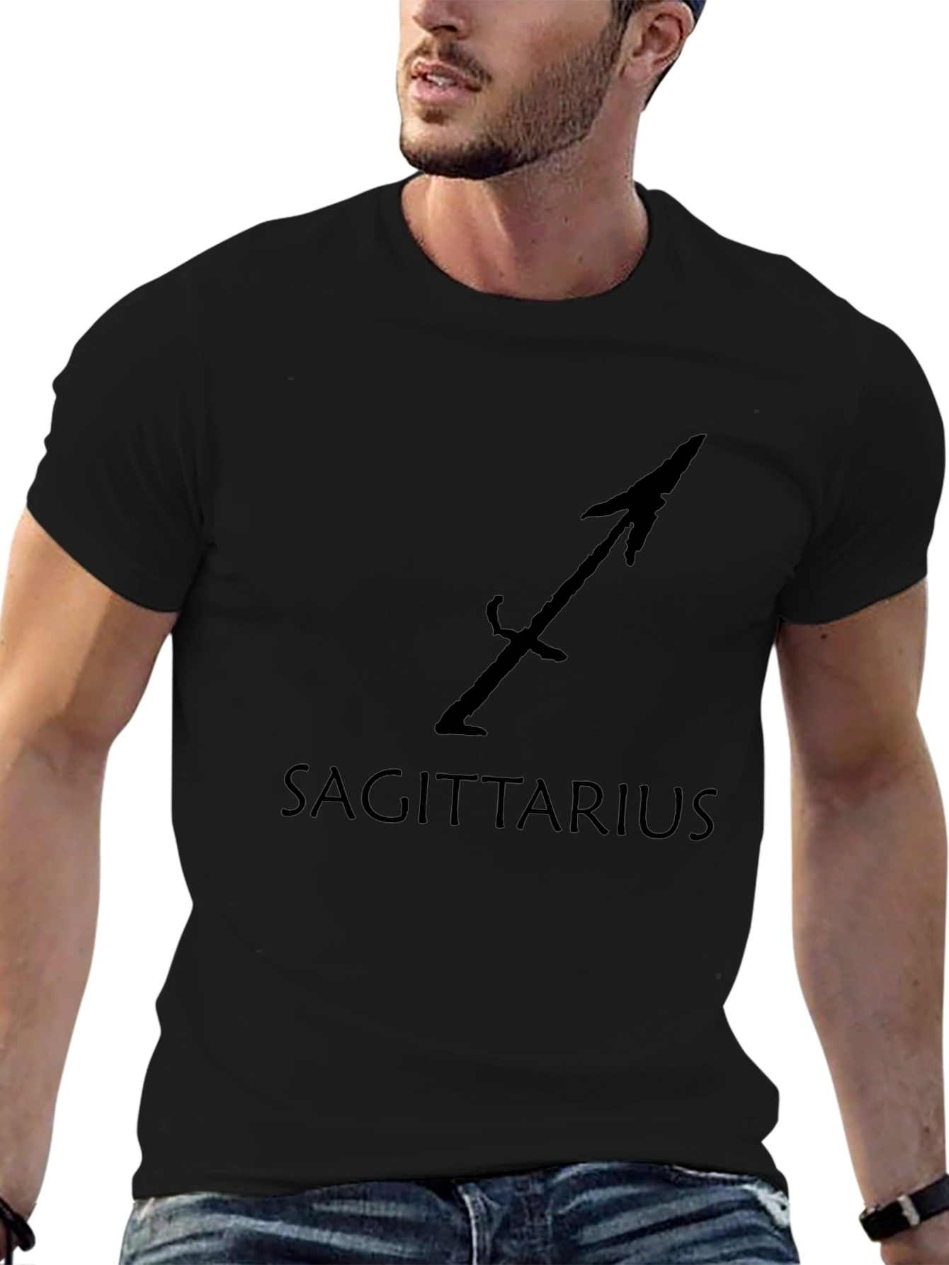 Sagittarius Zodiac Black T-Shirt
