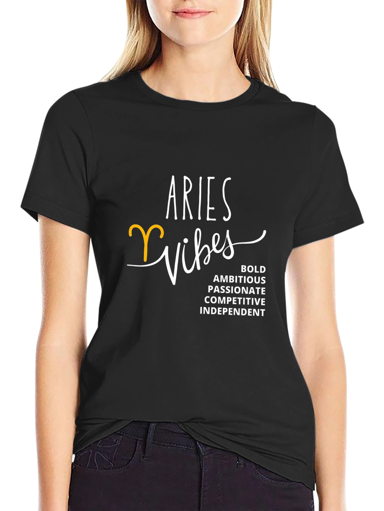 Aries Vibes Black T-Shirt - Zodiac Sign Apparel