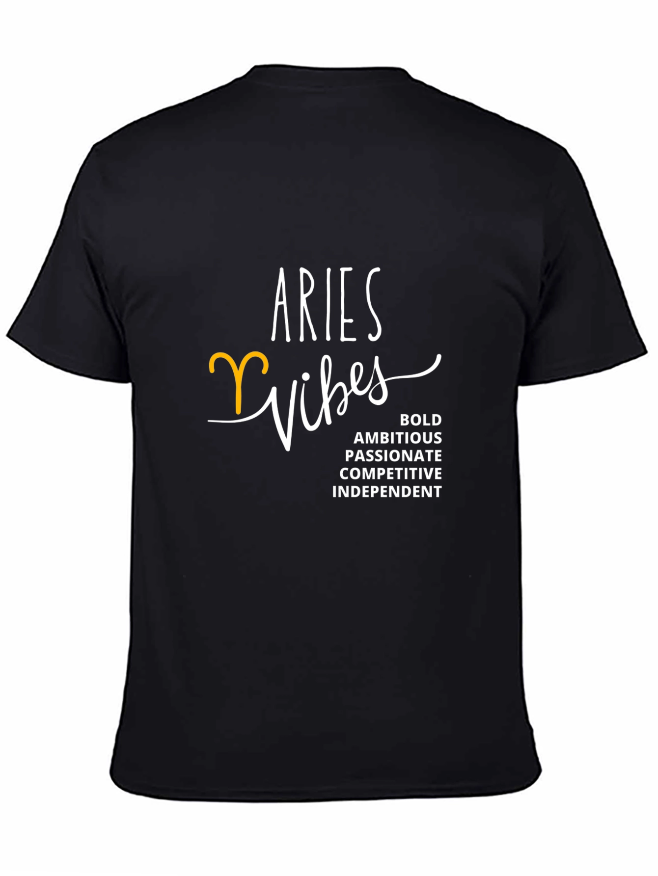 Aries Vibes Black T-Shirt - Zodiac Sign Apparel