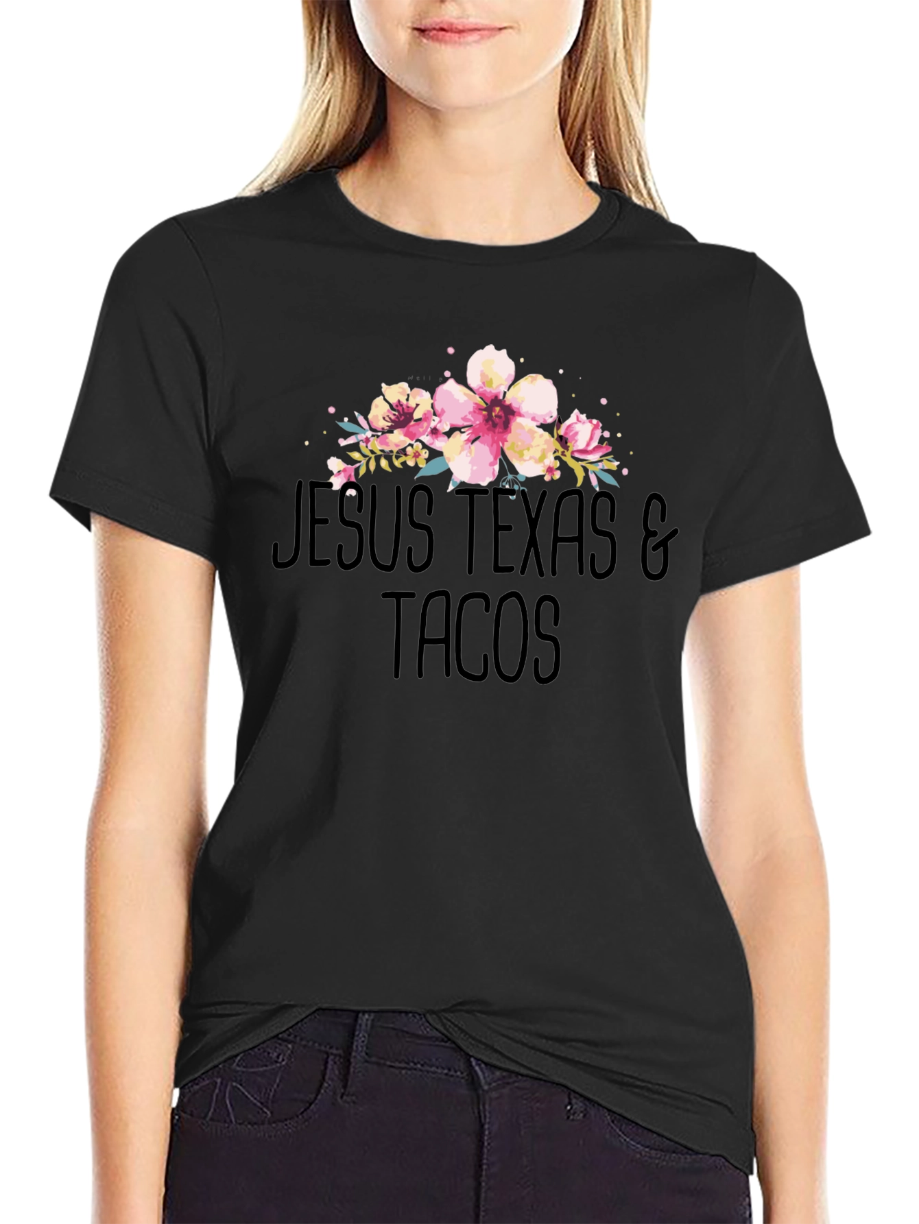 Jesus Texas & Tacos Graphic T-Shirt