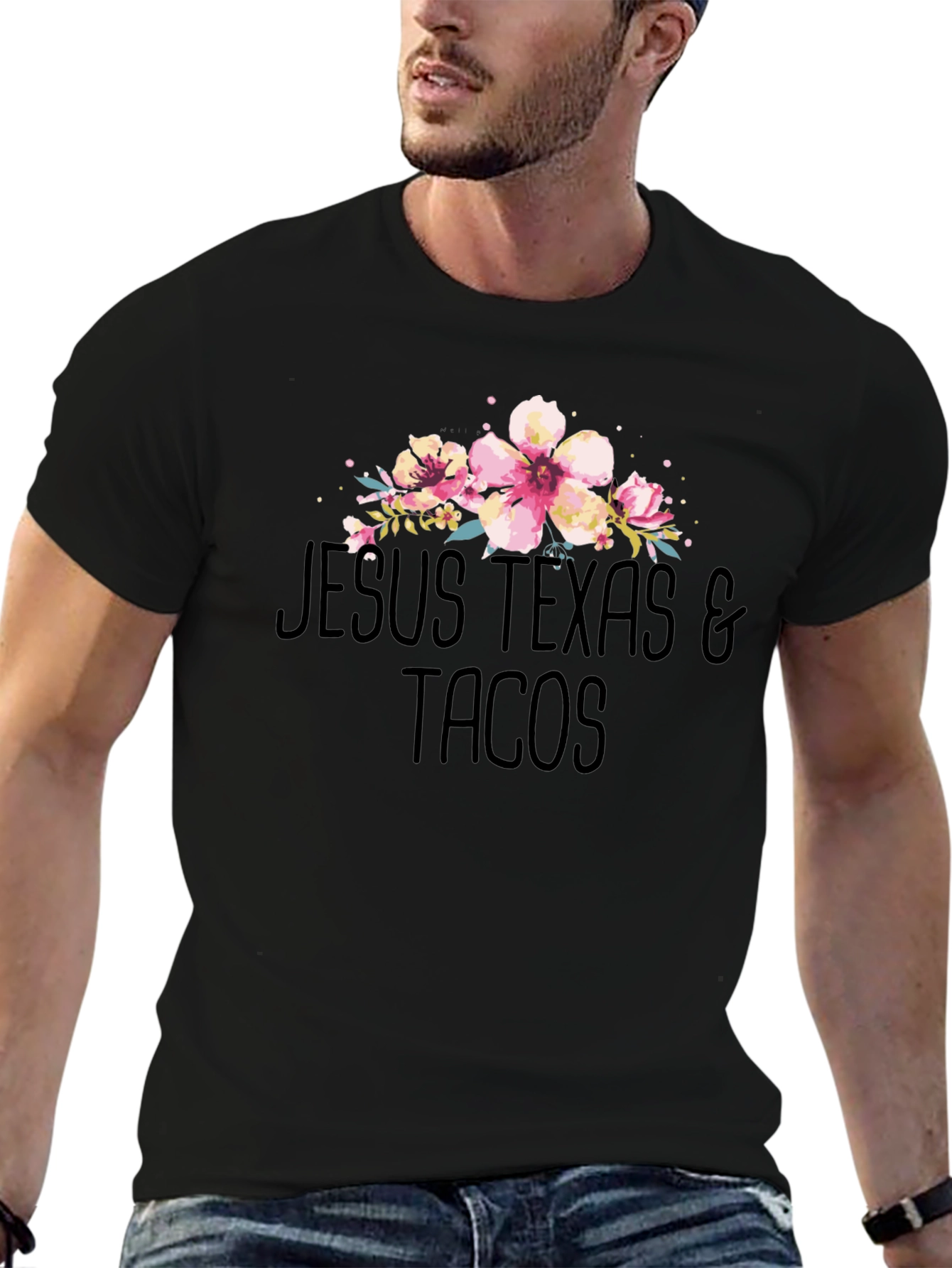 Jesus Texas & Tacos Graphic T-Shirt