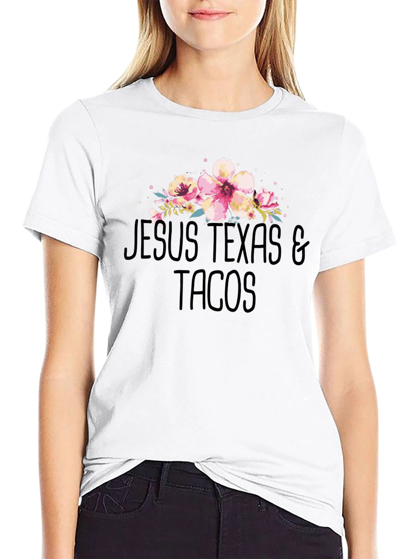 Jesus Texas & Tacos Graphic T-Shirt