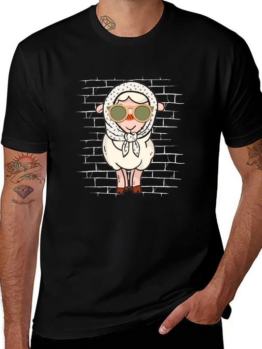 Funny Sheep in Glasses Graphic Tee
