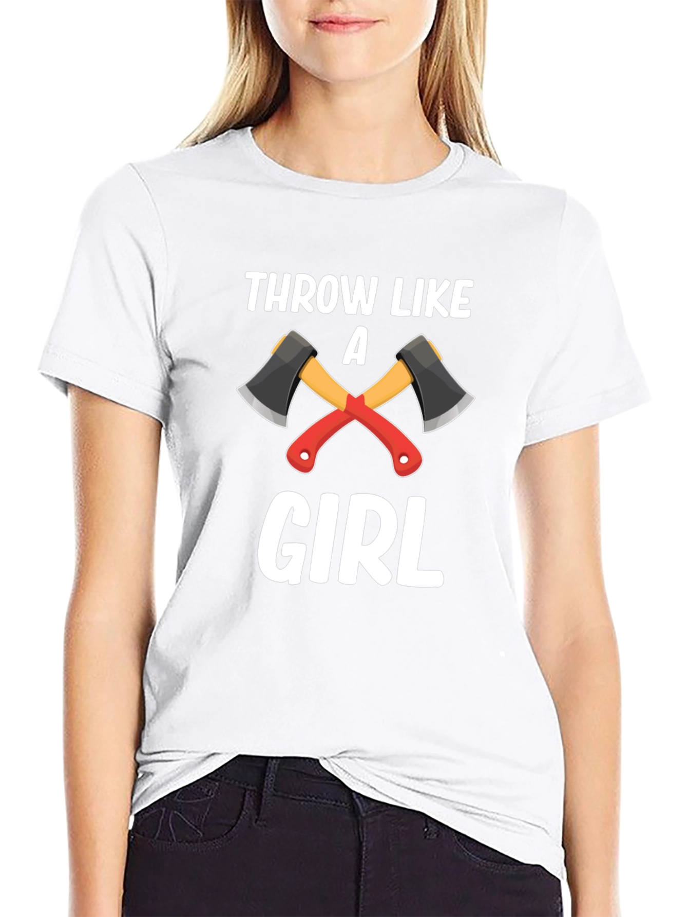 Throw Like A Girl Axe Throwing Black T-Shirt